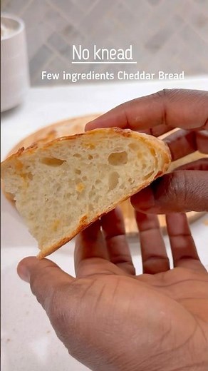 No knead cheddar bread