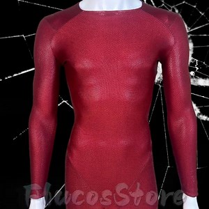 Red Muscle Base Suit,custom Printed Bodysuit for DIY Cosplay Costume,scarlet Screen-printed Jumpsuit - Etsy
