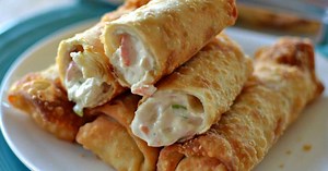 Crab Rangoon Egg Rolls