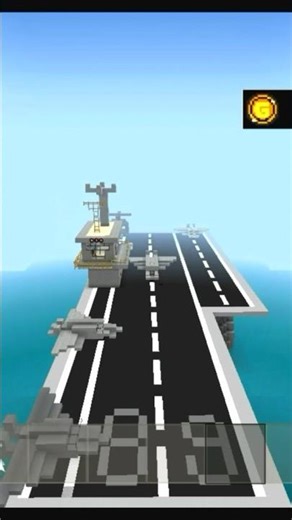 I build the Biggest aircraft carrier🛳⛵ in #Minecraft #short video #trending video #viral short