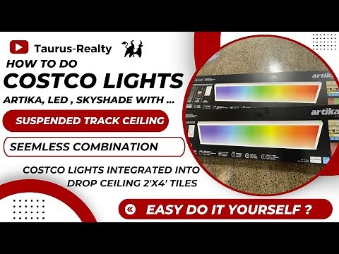 COSTCO Artika Skyshade LED lights with suspended (drop) track ceiling | Taurus-Realty