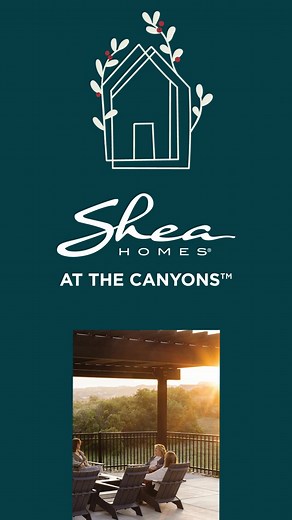 There’s no season like this one to come home to The Canyons™. 🎁 Enjoy exclusive limited-time offers on select homes and start making holiday memories in a place that’s all your own. 💰 Up to $75K Flex Incentive on select designer homes 💼 Up to $20K Closing Cost Credit with Shea Mortgage™ 🏡 Up to $35K Flex Incentive on select dirt homesites Your next chapter begins here — just in time for the holidays. Call 866-696-7432 to schedule your visit today. | The Canyons