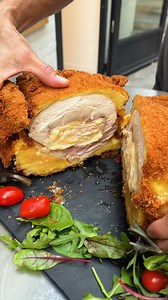 77K views · 274 reactions | Deep-Fried Cordon Bleu Chicken! Crispy chicken meets gooey cheese in the best way 燎 | Chefclub GruB | Facebook