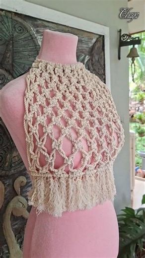Macrame Croptop #diy #handmade #shorts