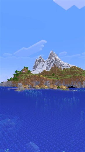 This Minecraft Seed Looks Like a Painting! (Mountains and Village)