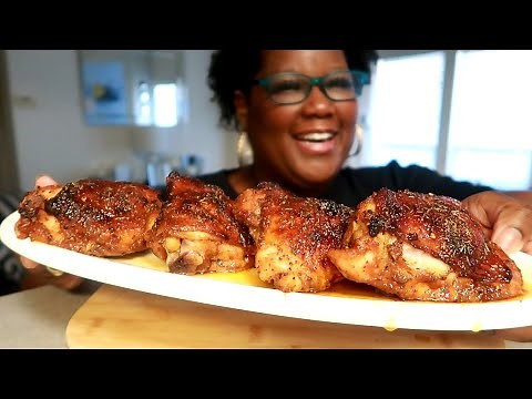 HOW TO MAKE HONEY OLD BAY CHICKEN THIGHS COOKING AND EATING