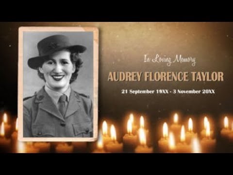 Funeral Memorial Slideshow for 70 photos