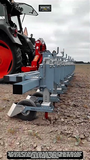 Row Cultivator Worktool that loosens soil between crops to improve field productivity #worktool