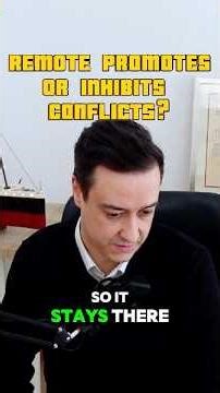 Does Remote Work Really Reduce Conflict? #dchro #diaryofchro