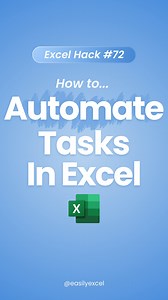 19K views · 132 reactions | Don’t share this Excel trick with your boss…  Learn how to automate hundreds of tasks in Excel with 1 click! ✨ #excel #accounting #spreadsheets #exceltips #finance #corporate #exceltricks #workhacks #tutorial | Easilyexcel | Facebook