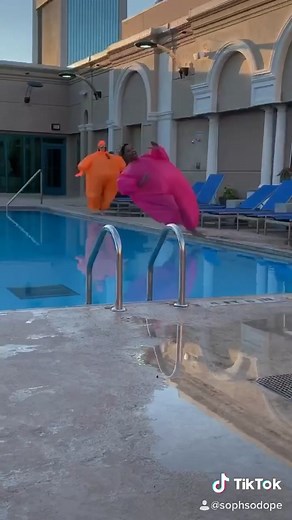 Inflatable costume gone wrong #inflatable