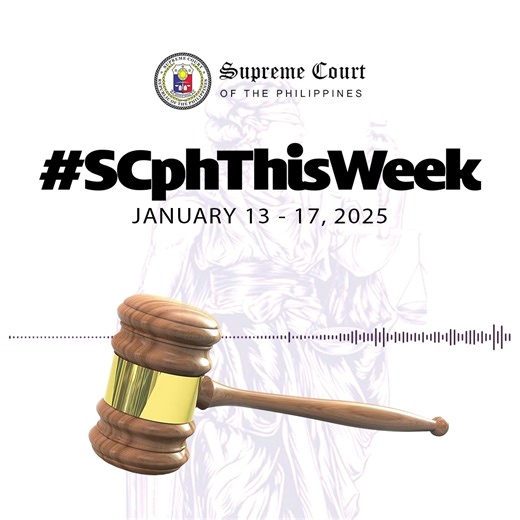 16K views · 51 reactions | Listen to a recap of Supreme Court updates for the week of January 13 to 17, 2025. #SupremeCourtPH #SCphThisWeek | Supreme Court PH | Facebook