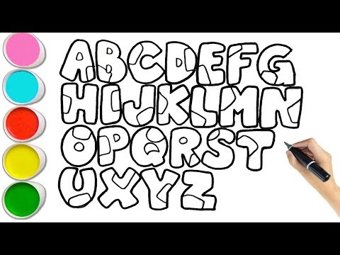 Lets Draw Alphabets ABCD || Learn Alphabets | Easy Drawing Step By Step