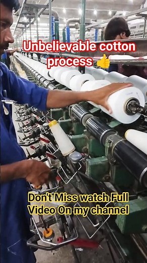 Textile Factory Secrets 🔥 | Cotton Cardigan Machine & Thread Making Process#shorts