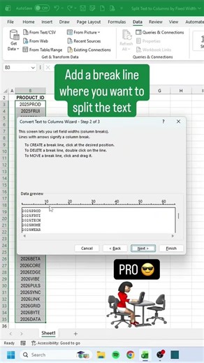 Excel Trick: Split Text to Columns (Fixed Width) in Seconds ⚡🔥#excel #tallymastervikram #education