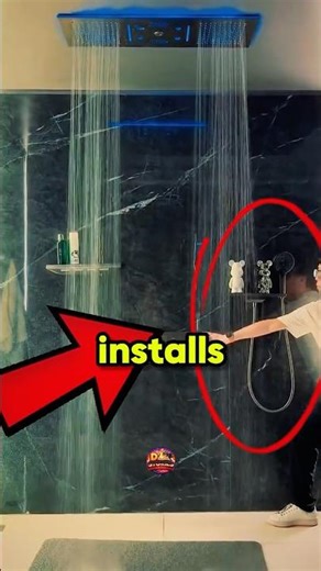 This Ceiling Shower Feels Like the Future 🚿😳