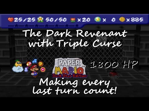 Paper Mario Dark Star Edition: The Dark Revenant with Triple Curse (9x)