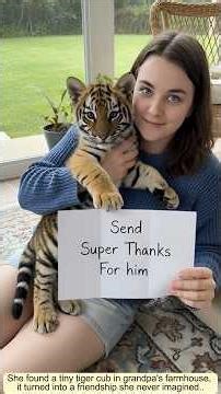 She found a tiny tiger cub, it turned into a friendship she never imagined..