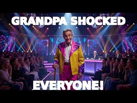 American 72 Year Old Grandpa SHOCKS the Crowd with 80s Disco Moonwalk 🕺 Talent Show Moment
