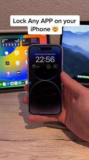 Did you know you can Lock Any APP on your iPhone? 😱 #iphonetricks #lockapps #apple #tech #viral #techtok #fyp #foryou #trend #iphone14
