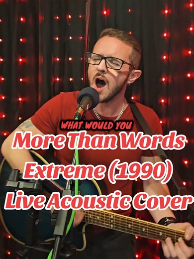 More Than Words by Extreme from 1990. Live acoustic coversong performance with beat. Requested on a live where I did genuinely have a cold! #coversong #acousticcovers #90smusic #morethanwords #extreme