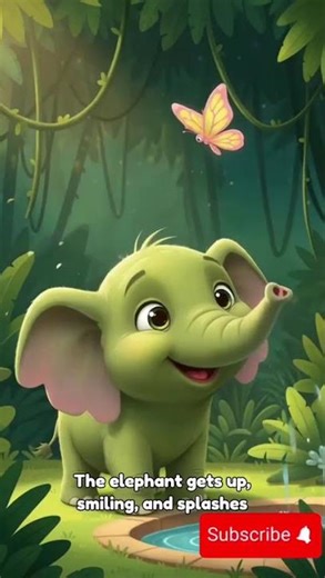 Cute Baby Elephant Cartoon | Funny Kids #shorts