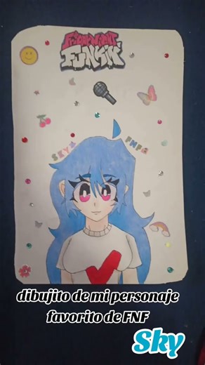 tuve una época de obsesión con este personaje #fnf #sky #skyfnf #dibujo #draw