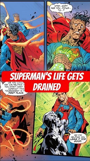 Superman Gets Life Drained #superman #marvel #dc #comics #fyp #batman #viral #superhero #cartoon