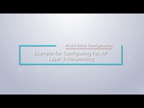 HUAWEI WLAN Quick Configuration: Configure Fat AP Layer 3 Networking