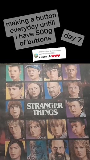 Antwoorden op @user1910840917286 11! making a button everyday day 7 (11) #strangerthings #st #eleven #upsidedown