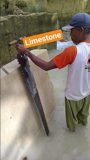 Limestone mining process for brick making materials