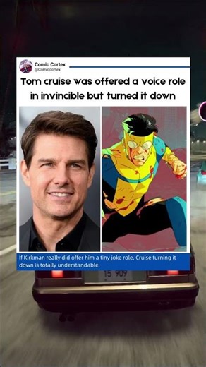 Tom Cruise Almost Voiced a Character in Invincible 😬 #invincible
