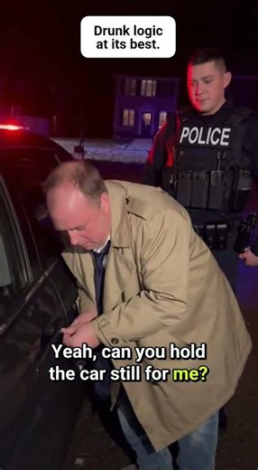 Drunk Logic: 'Car Keeps Dodging Me!' Officer Reacts 🤣