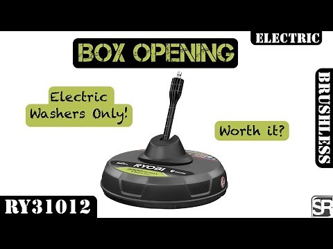 Ryobi 12 in. 2,300 PSI Electric Pressure Washers Surface Cleaner - RY31012 Box Opening & First Use