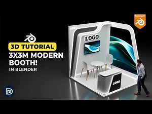 Exhibition Booth In Blender 3x3m - 3D Modelling Process #blender