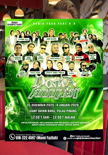 FIRST EVENT PEMBUKA 2026 ‼️ DONIA FOODFEST 9.0 GIANT BAYAN BARU, PENANG ‼️‼️ #shellout #doniafoodfestival #fyp #giantbayanbaru #viral