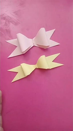 easy paper bow #diy#song#art#shorts#papercraft#aesthetic#easy#tutorial#ytshorts#diycrafts#craft
