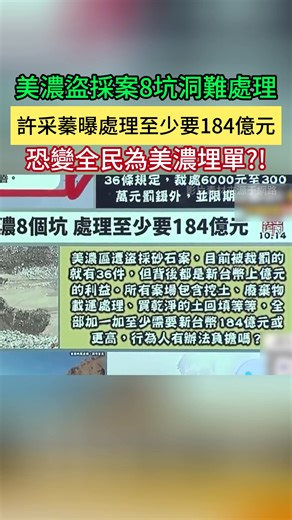 美濃盜採案8坑洞難處理!許采蓁曝處理至少要184億元,恐變全民為美濃埋單?!#美濃大峽谷 #高雄 #盜採 #台灣 #新聞 | 政知道