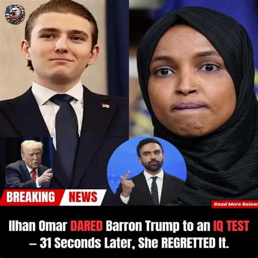 Ilhan Omar DARED Barron Trump to an IQ TEST — 31 Seconds Later, She REGRETTED It.” Details below👇 https://kols.bryzaads.com/ilhan-omar-dared-barron-trump-to-an-iq-test/ | Daily US Buzz
