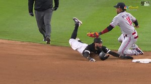 Billy Hamilton steals second base