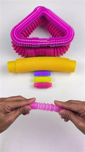 Creating ASMR and Circle Crunchy POP-TUBE Sound #insideout #diy #satisfyingvideos #relaxing #oddasmr