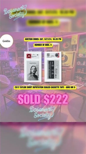Taylor Swift Reputation Sealed Cassette Sells for $222 | Rare 2017 Collector’s Item!