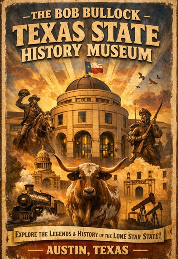 Most people visit Austin and never see this… 🤠 The Bob Bullock Texas State History Museum is like stepping into a Texas time machine — cowboys, railroads, oil booms, and the stories that built the Lone Star State. If you’re in Austin, this stop is worth it. Follow for more hidden Austin spots ⭐ #tiktokgocreator #tiktokgofamilyfun #texashistory #austintexas #museumtok