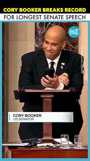 4.4K views · 38 reactions | #WATCH | US senator and democrat Cory Booker gave the longest speech in Senate history, lasting more than 24 hours and 20 minutes, to protest against President Donald Trump's policies. | Hindustan Times | Facebook