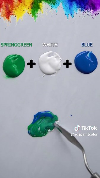 Spring Green, White, Blue Color Combinations | Shades & Meanings