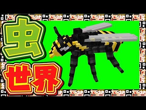 ＃１【マインクラフト】あくまで個人戦クラフト虫世界編！【MOD】