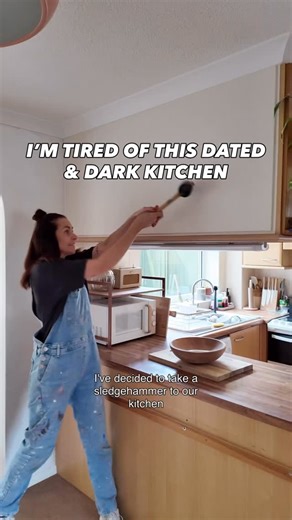 DEBORAH STUBBINGTON | AD Our kitchen was giving dark & dated… so I decided to brighten it up 💡 Let’s just say a sledgehammer may have been involved 🙈 but I also... | Instagram