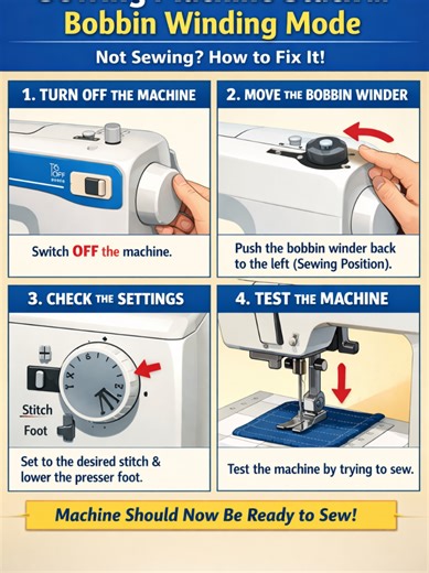 How to fix sewing machine stuck in Bobbin