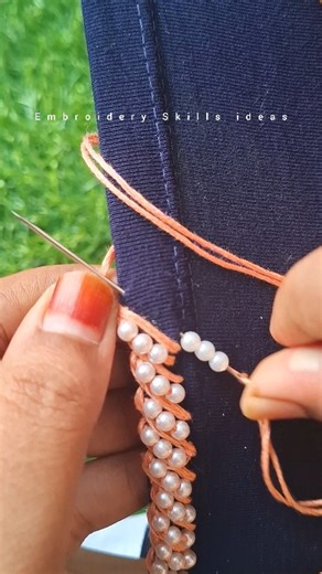 Easy hand embroidery stitch 😍🪡 #reelsviralシ #fbreelsfypシ゚viralシ #embroideryskillsideas #fbreels #reelschallenge #fbreelsfypシ゚ #reels #foryou #clothing #stitch | Embroidery Skills ideas