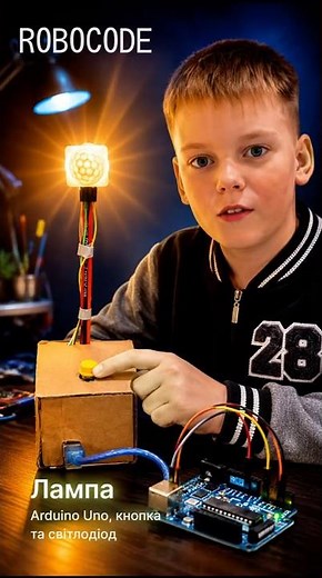 He's 10 and already programming electronics! This is a smart lamp #education #robotics #mykolaiv